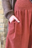 Lock Needlecord Shirring Barrel Pant Rust